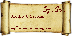 Szeibert Szabina névjegykártya